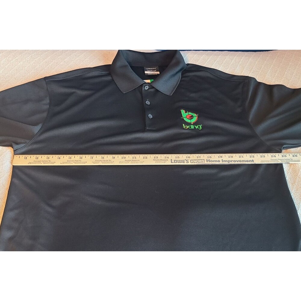 Nike Golf Polo Shirt Mens XL Black Dri-Fit Bang Drink Energy Logo Swoosh NWT - Picture 9 of 11